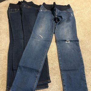 Lot of 3 pairs maternity jeans size 4